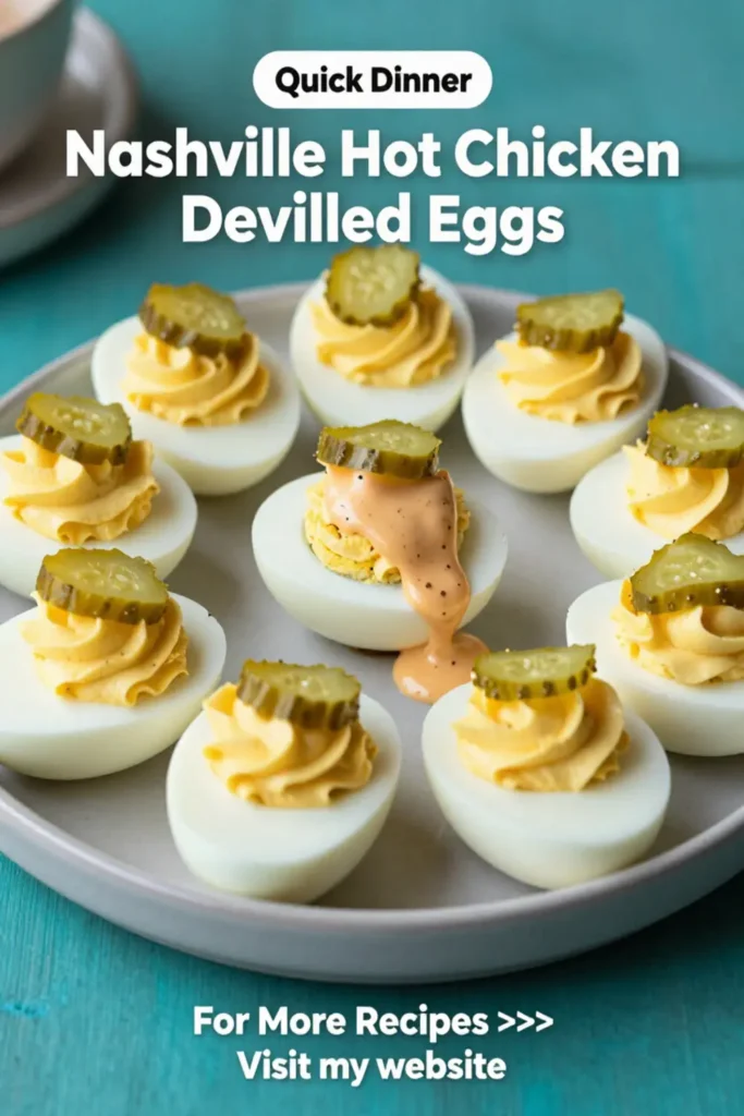 Deviled Eggs: Nashville Hot Chicken Deviled Eggs With Pickles in 25 Minutes