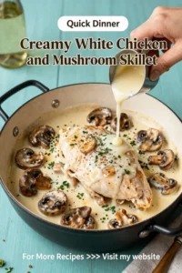 Dinner Recipes: Creamy White Wine Chicken and Mushroom Skillet in 25 Minutes