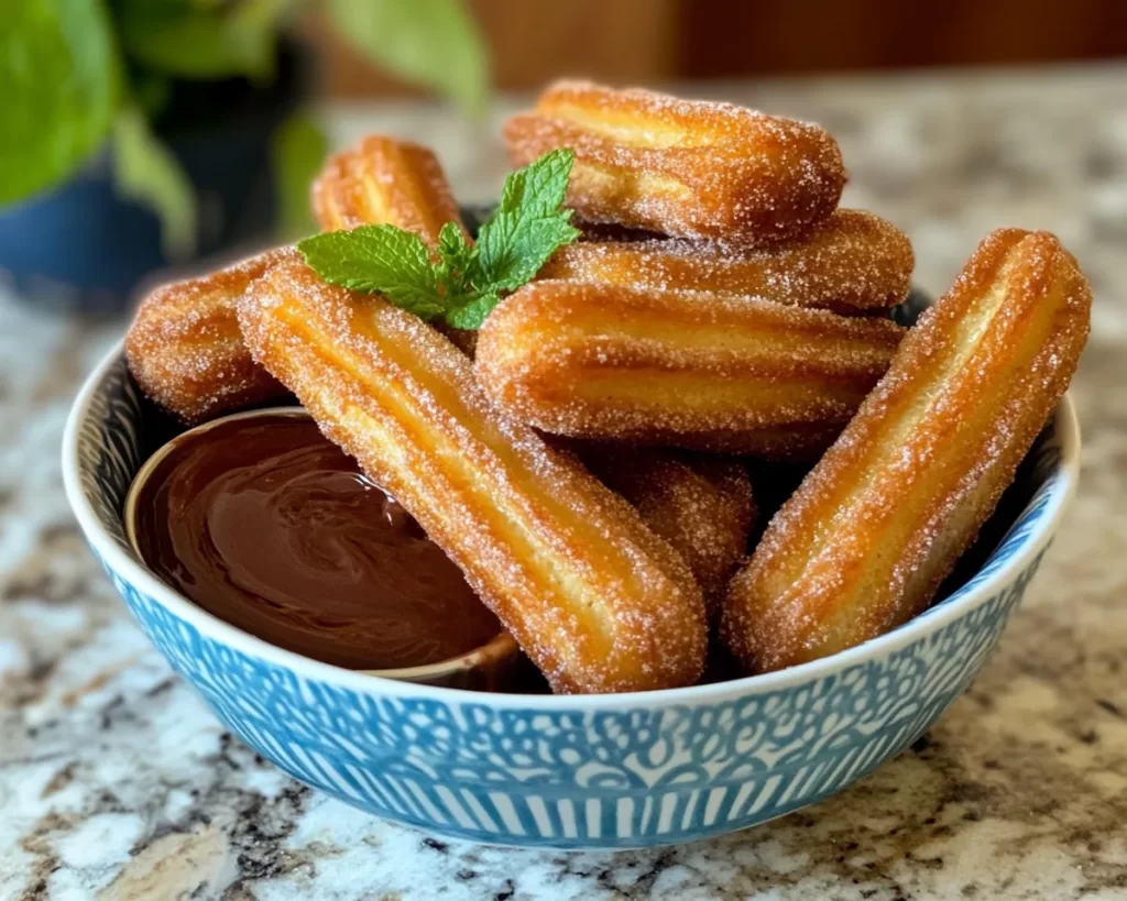 Cinco de Mayo: Churro Bites With Chocolate Dipping Sauce in 25 Minutes