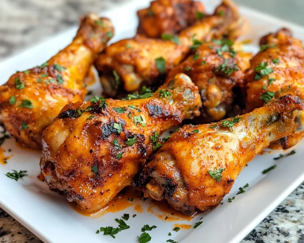 Chicken Recipes: Crispy Air Fryer Chicken Drumsticks With Buffalo Sauce in 25 Minutes