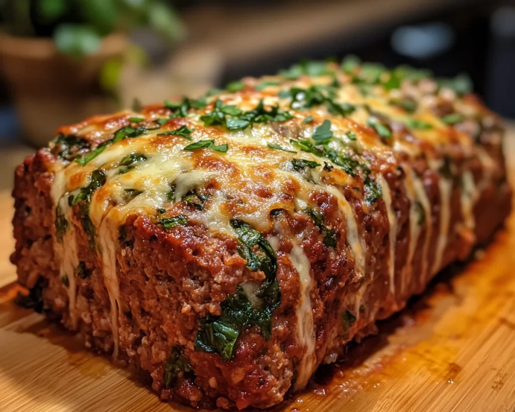 Meatloaf Recipes: Mozzarella and Spinach Stuffed Meatloaf in 40 Minutes