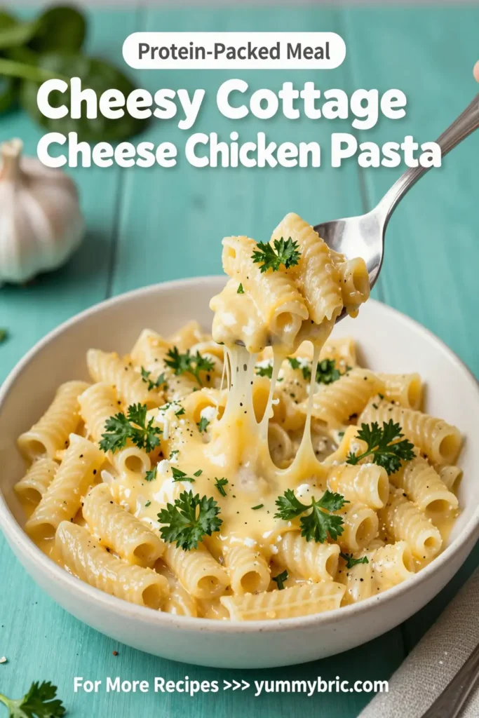 Cheesy Cottage Cheese Chicken Pasta