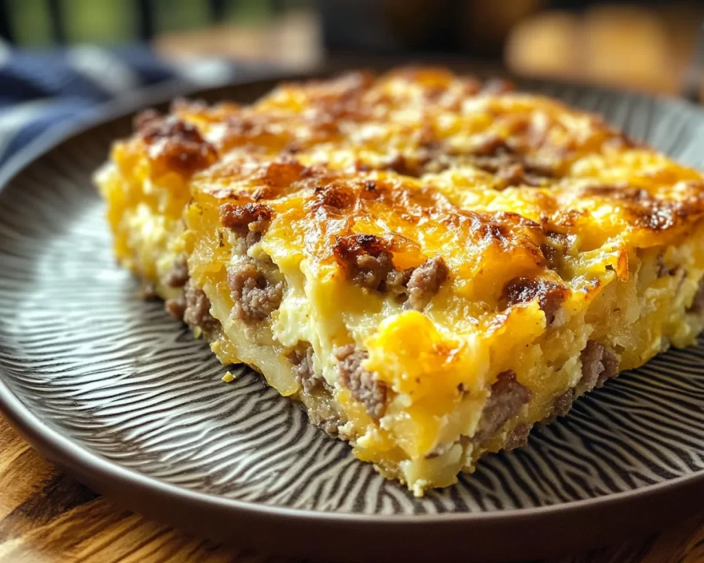 Breakfast Casserole: Sausage Hash Brown and Egg Breakfast Casserole in 35 Minutes