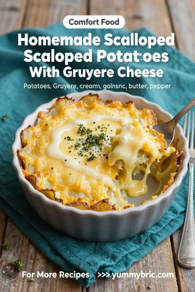 Homemade Scalloped Potatoes With Gruyere Cheese