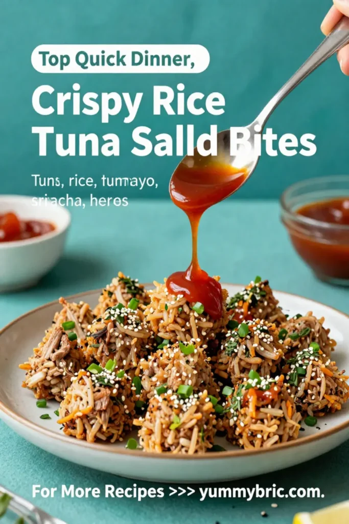 Easy Recipes: Crispy Rice Tuna Salad Bites With Sriracha Mayo in 20 Minutes
