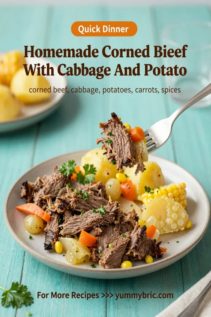 Homemade Corned Beef With Cabbage And Potato