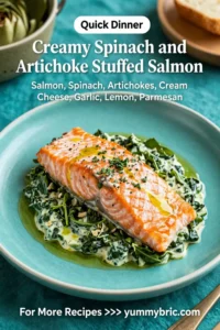 Dinner Ideas: Creamy Spinach and Artichoke Stuffed Salmon in 25 Minutes