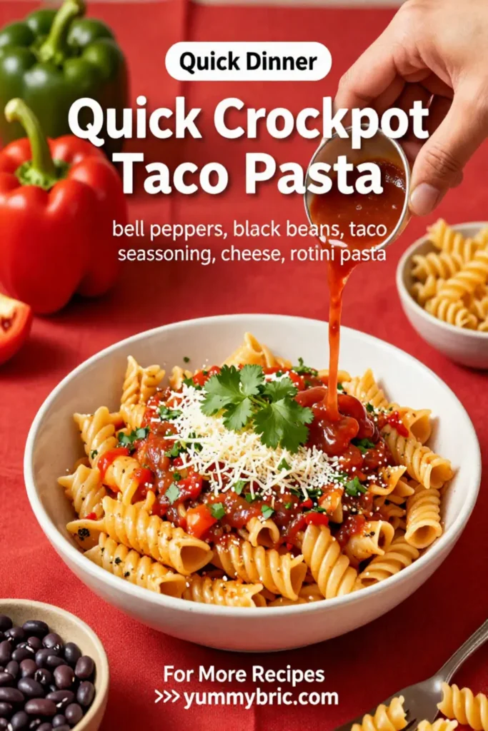 Quick Crockpot Taco Pasta