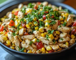 Chicken Salad Recipe: Cajun Chicken Salad With Corn and Bell Pepper in 15 Minutes