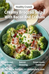 Creamy Broccoli Salad With Bacon And Craisins