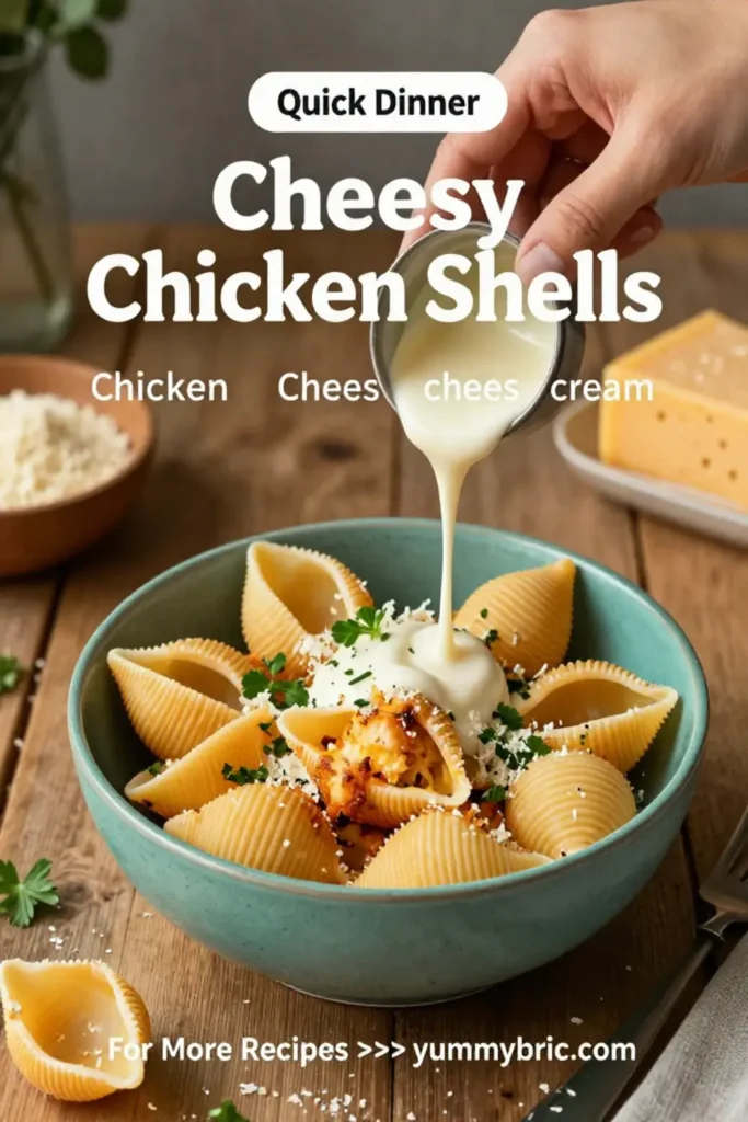 Cheesy Chicken Shells — The Ultimate Creamy, Comforting Pasta Bake