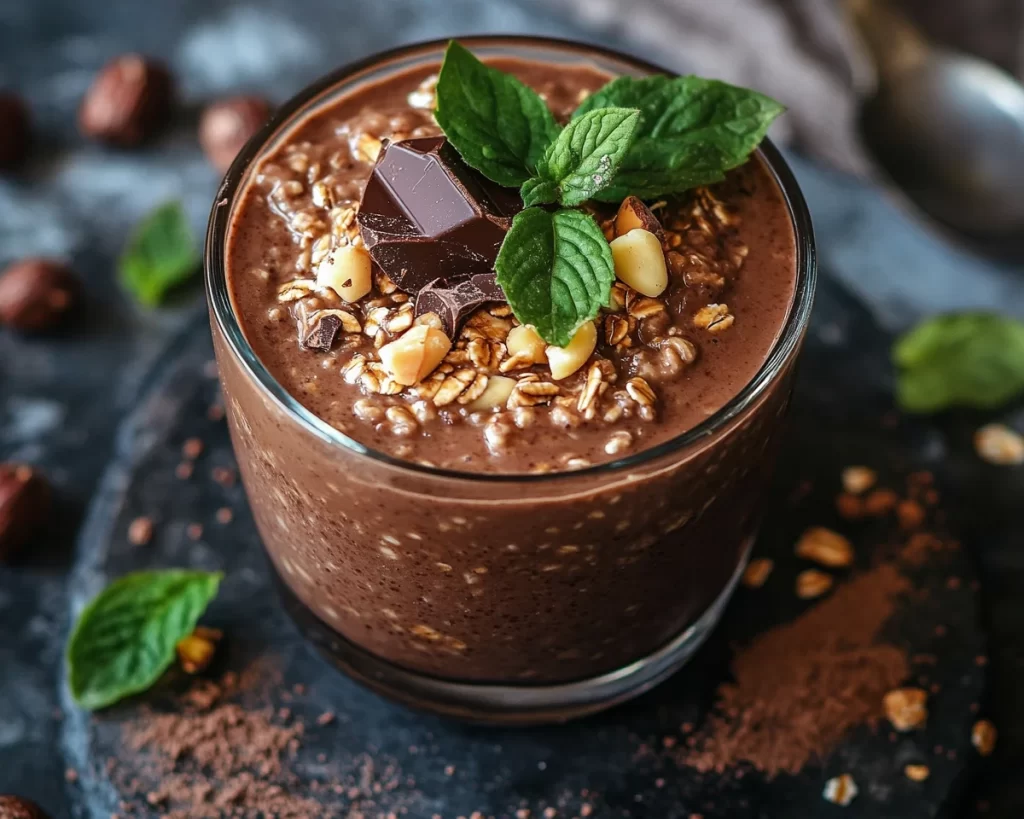 Overnight Oats: Chocolate Hazelnut Nutella Overnight Oats in 5 Minutes