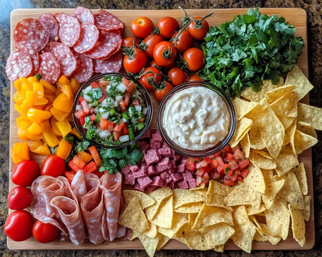 Charcuterie Board: Cinco de Mayo Chips Queso and Salsa Board in 20 Minutes