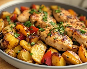 Healthy Dinner Recipes: One Pan Honey Garlic Chicken and Vegetables in 25 Minutes
