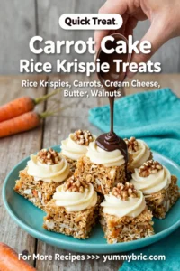 Carrot Cake Recipe: Carrot Cake Rice Krispie Treats With Cream Cheese Frosting in 20 Minutes