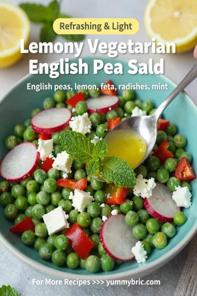 Lemony Vegetarian English Pea Salad