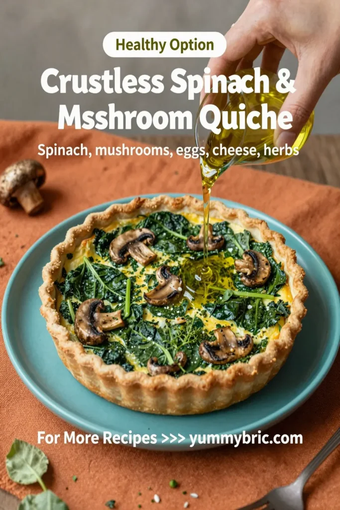 Crustless Spinach & Mushroom Quiche