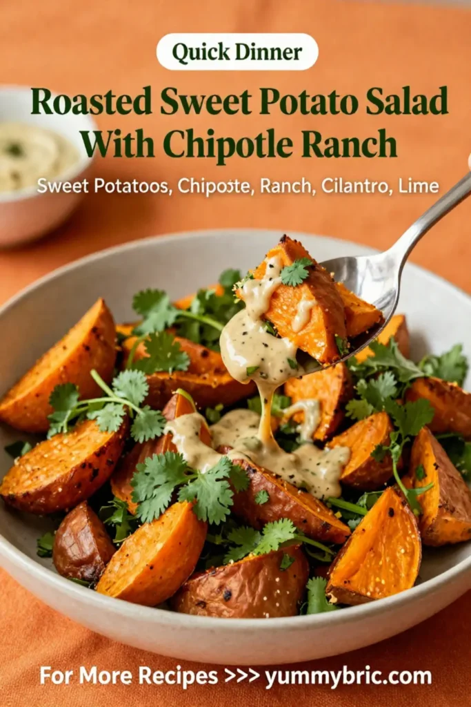 Potato Salad: Roasted Sweet Potato Salad With Chipotle Ranch in 30 Minutes
