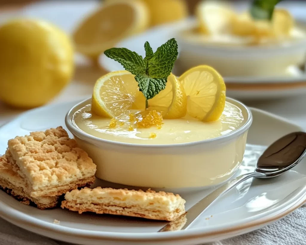 Dessert Recipes: Lemon Posset With Honey Shortbread Cookies in 20 Minutes