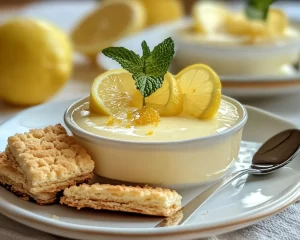 Dessert Recipes: Lemon Posset With Honey Shortbread Cookies in 20 Minutes