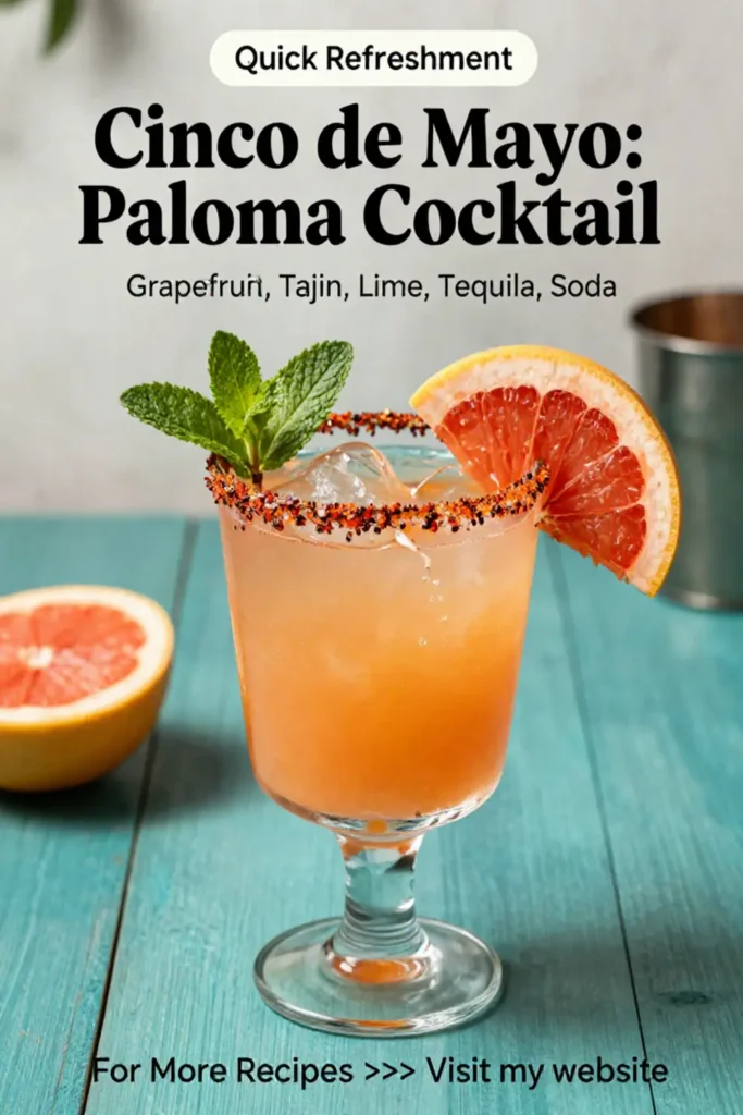Cinco de Mayo: Paloma Cocktail With Grapefruit and Tajin Rim in 10 Minutes