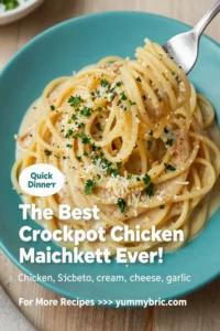 The Best Crockpot Chicken Spaghetti Ever!