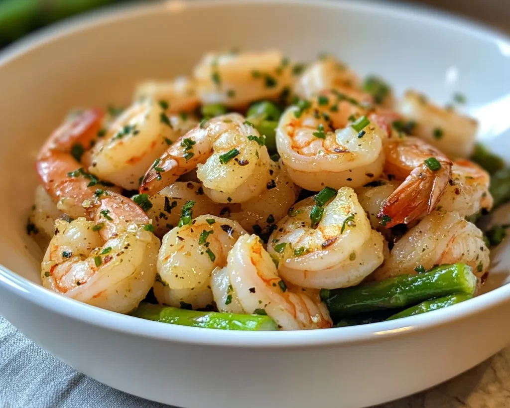Shrimp Recipes: One Skillet Garlic Butter Shrimp and Asparagus in 15 Minutes