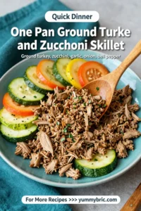 Ground Turkey Recipes: One Pan Ground Turkey and Zucchini Skillet in 20 Minutes