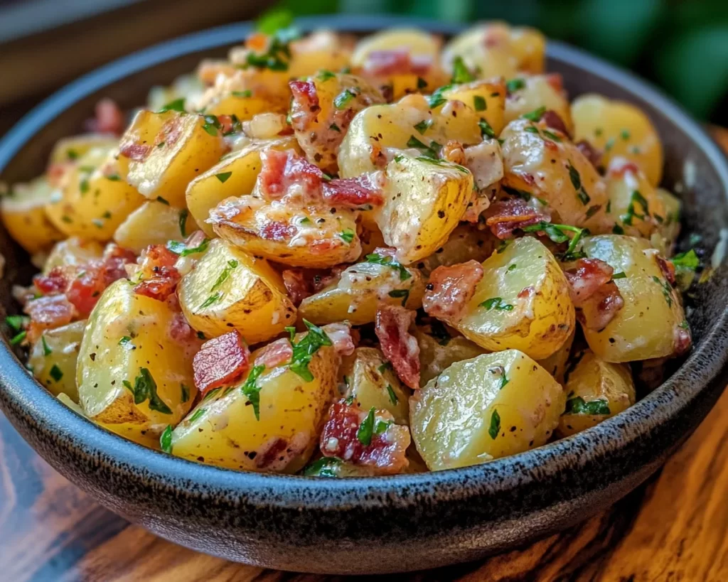 Potato Salad: Warm German Potato Salad With Bacon Vinaigrette in 25 Minutes