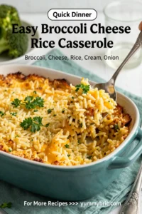 Easy Broccoli Cheese Rice Casserole