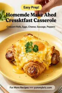 Homemade Make Ahead Crescent Roll Breakfast Casserole