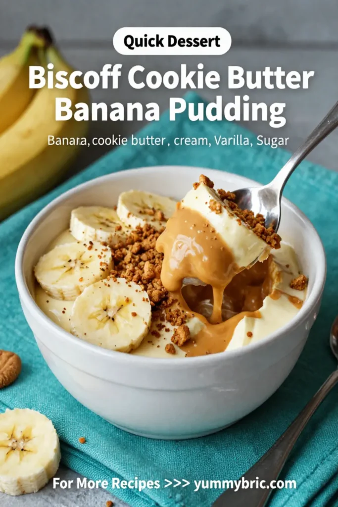 Banana Pudding: Biscoff Cookie Butter Banana Pudding in 20 Minutes