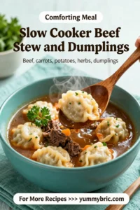 Slow Cooker Beef Stew and Dumplings
