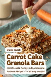 Carrot Cake: Carrot Cake Granola Bars With White Chocolate Drizzle in 20 Minutes