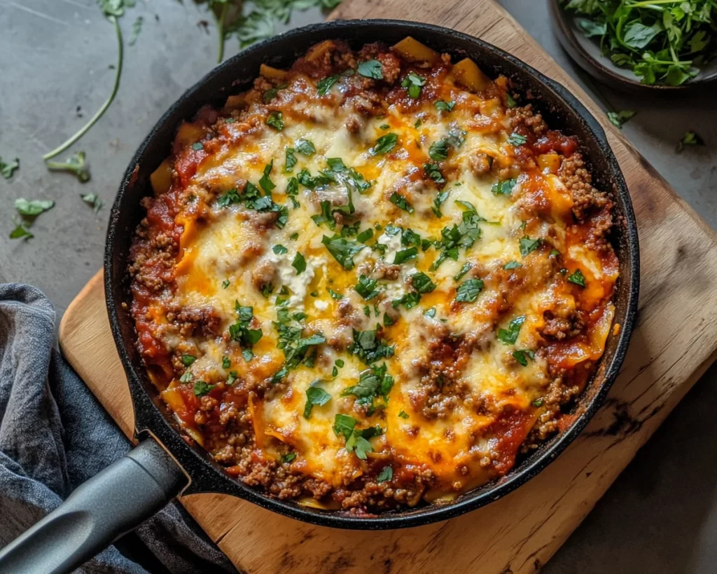 Dinner Recipes: Skillet Lasagna With Ground Beef and Ricotta in 25 Minutes