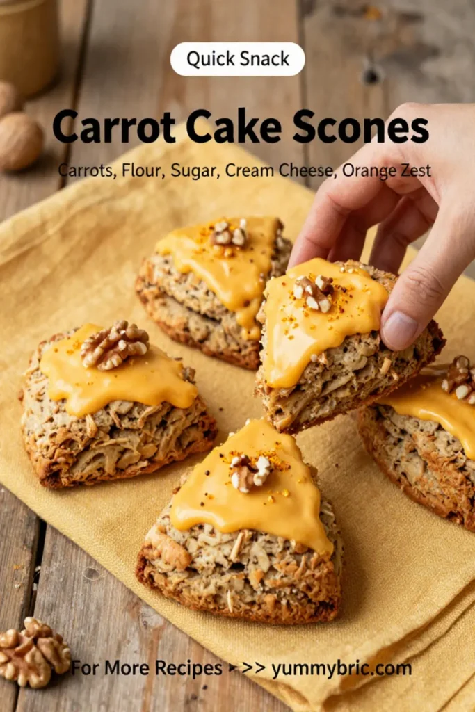 Carrot Cake Recipe: Carrot Cake Scones With Orange Cream Cheese Glaze in 30 Minutes