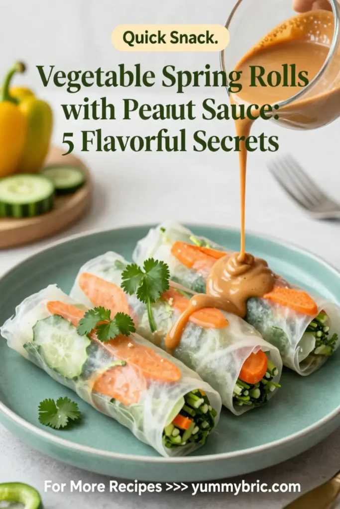 Vegetable Spring Rolls with Peanut Sauce: 5 Flavorful Secrets