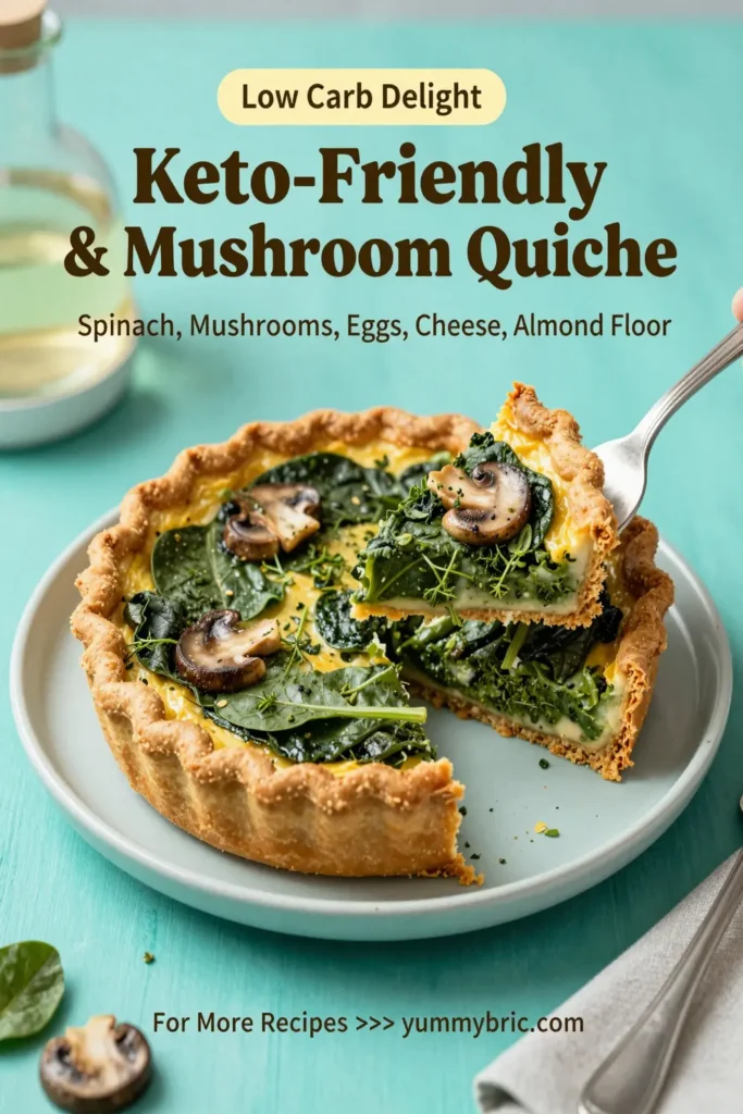 Keto-Friendly Spinach & Mushroom Quiche