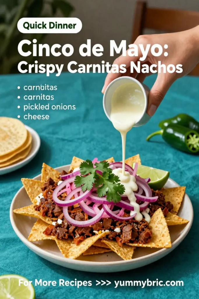 Cinco de Mayo: Crispy Carnitas Nachos With Pickled Red Onions in 25 Minutes