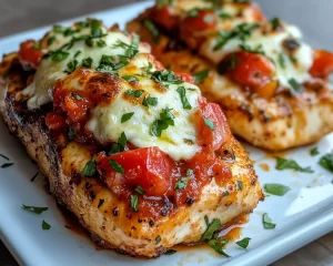 Chicken Breast Recipes: Baked Bruschetta Chicken With Mozzarella in 25 Minutes
