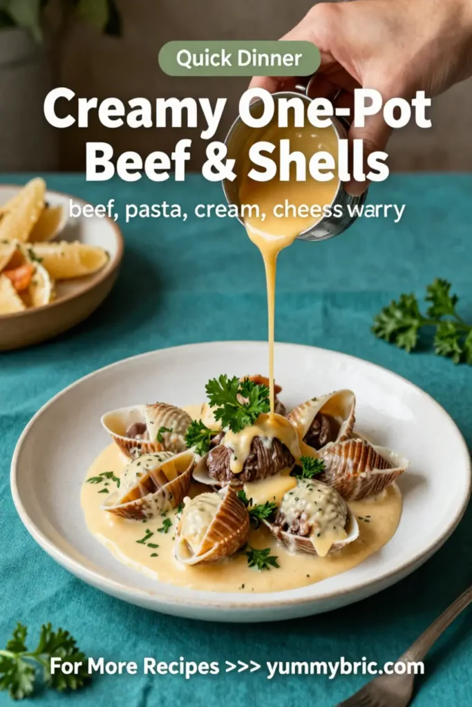 Creamy One-Pot Beef & Shells