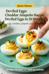 Deviled Eggs: Cheddar Jalapeño Bacon Deviled Eggs in 20 Minutes