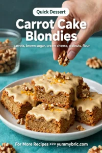Carrot Cake Recipe: Carrot Cake Blondies With Brown Butter Cream Cheese Glaze in 30 Minutes