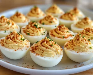 Deviled Eggs: Truffle Oil Parmesan Deviled Eggs for Dinner Parties in 20 Minutes