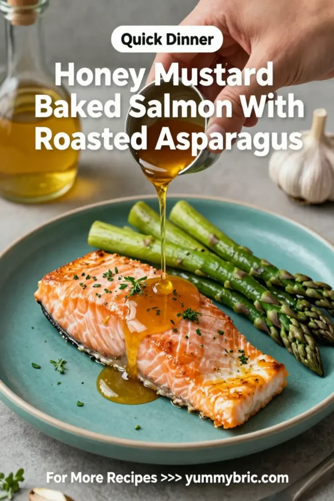 Salmon: Honey Mustard Baked Salmon With Roasted Asparagus in 20 Minutes