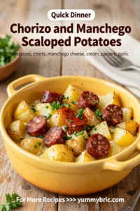 Scalloped Potatoes: Chorizo and Manchego Scalloped Potatoes in 40 Minutes