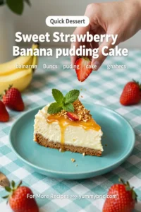 Sweet Strawberry Banana Pudding Cake
