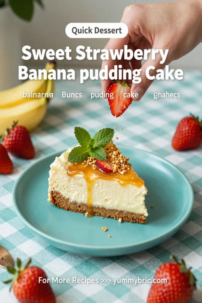 Sweet Strawberry Banana Pudding Cake