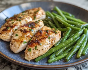 Dinner Recipes: One Pan Garlic Butter Chicken and Green Beans in 25 Minutes