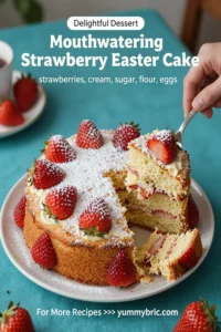 Mouthwatering Strawberry Easter Cake